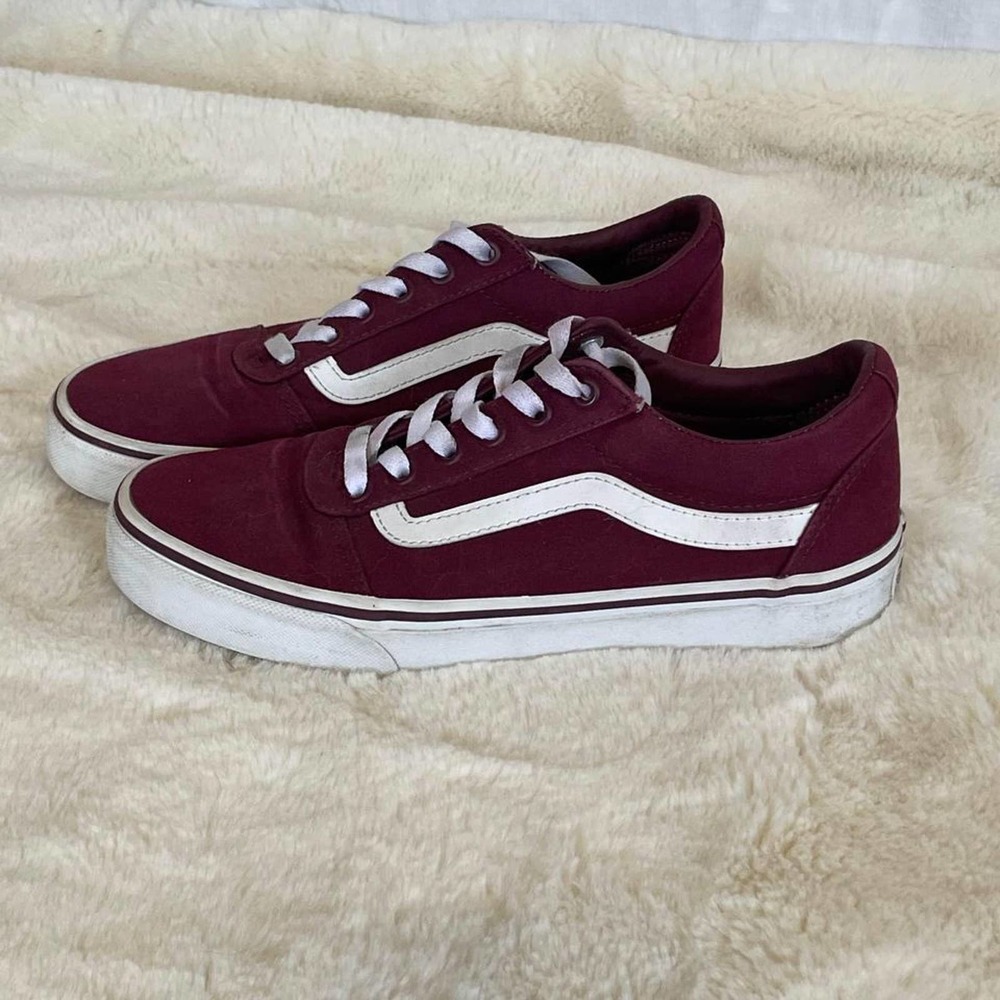 Vans Maroon Old Skool Shoes Womens 8.5